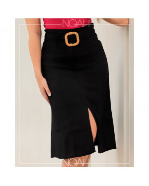 Saia midi preta | Moda Evangelica